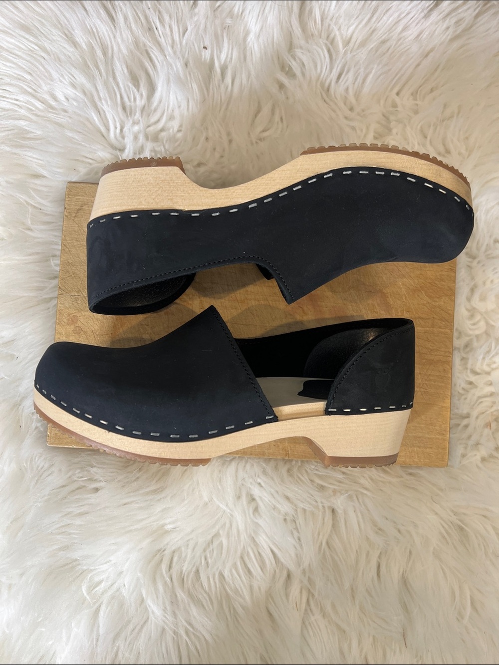 Sandgrens Nubuck Clog Mules Brett Low 39 - Women - Picture 5 of 9